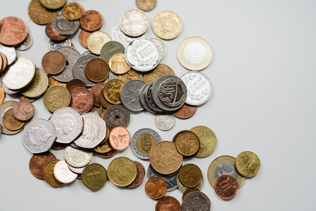 Piggy bank with euro coins representing savings accounts and tagesgeld in Germany